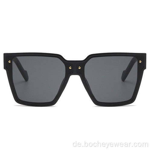 Modische Herren- und Damen-Quadratmeter-Nagel-Sonnenbrille Damen bunter großer Rahmen GLÄNZENDE SONNENBRILLE grenzüberschreitende Street Shoo